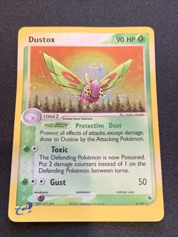 Pokemon Dustox 6/109 Ex Ruby Sapphire 2003 Holo Rare SWIRL Pokemon Card TCG - Image 1