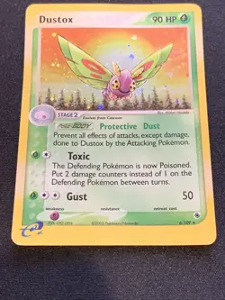 Pokemon Dustox 6/109 Ex Ruby Sapphire 2003 Holo Rare SWIRL Pokemon Card TCG - Image 5