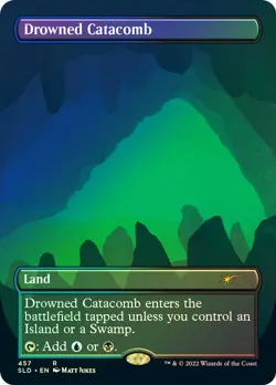 MTG New NM+ FOIL Drowned Catacomb Borderless Secret Lair Drop #457 Magic Card - Image 1
