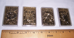 VINTAGE 1999 Burger King/Nintendo Pokemon 23K Gold Plated Trading Card Set of 4 - Image 1