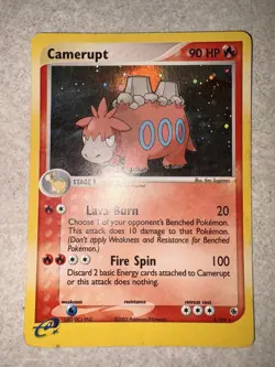 2003 EX Ruby & Sapphire Set Pokemon Card 004 Camerupt HP - Image 2