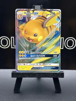 Raichu GX SM213 Black Star Promo Ultra Rare Holo Full Art Pokemon Card LP - Image 2