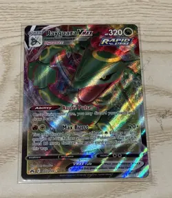 Rayquaza VMAX Rapid Strike Pokemon Card 320 HP Aura Pulse Max Burst - Image 2