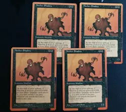 Nether Shadow (4th Edition MTG) ALTERED playset of four (4) handpainted! - Image 1