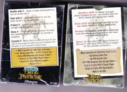2 UNOPENED ULTRA PRO DECK-PROTECTORS - 1996 BLACK SHIELD AND 1995 CLEAR - Image 2