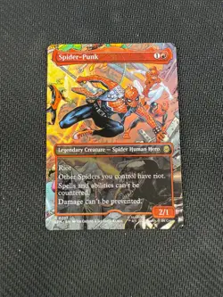 Borderless Spider-Punk SPM 0207 Rare MTG Marvel's Spider-Man - Image 1