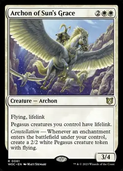 x1 Archon of Sun's Grace R MTG Commander: Wilds of Eldraine M/NM, English - Image 1