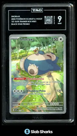 2023 POKEMON SV BLACK STAR PROMOS - SVP EN #051 SNORLAX 151 ETB TAG 9 - Image 1