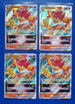 4x Pokemon TCG Crown Zenith: Simisear VSTAR (023/159) - Ultra Rare - Near Mint - Image 1