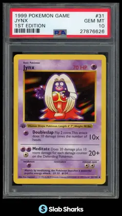 1999 POKEMON BASE SET 1ST EDITION #31/102 JYNX PSA 10 - Image 1