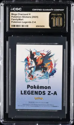 2025 POKEMON STICKERS MEGA CHARIZARD X CGC 10 PRISTINE - Image 1