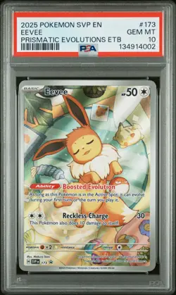 2025 POKEMON SVP EN-SV BLACK STAR PROMO #173 EEVEE PSA 10 - Image 1