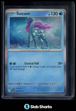 2025 POKEMON PHANTASMAL FLAMES - PFL EN #026/094 SUICUNE HOLO RARE NM - Image 1