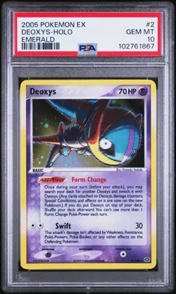 2005 POKEMON EX EMERALD #2 DEOXYS-HOLO PSA 10 - Image 1