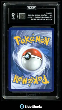 2021 POKEMON CELEBRATIONS #114/114 ZEKROM BLACK WHITE FULL ART CLASSIC TAG 9 - Image 2
