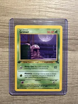 GRIMER 48/62 Non Holo 1st Edition Fossil Set Pokemon TCG NM - Image 1