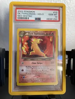 Pokemon Dark Typhlosion Holo Rare Card Neo Destiny Series 10/105 PSA 10 - Image 1