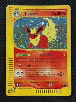 Pokemon Cards Flareon H7/H32 WOTC Skyridge Holo Rare MP - Image 1