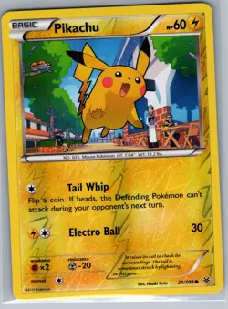 Pikachu 20/108 Reverse Holo XY - Roaring Skies - Pokemon Card - NM - Image 1