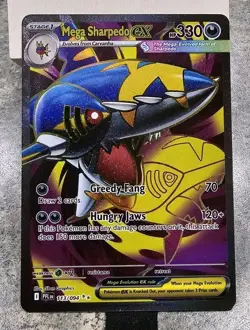 Mega Sharpedo Ex 113/094 Full Art English Phantasmal Flames Pokemon Card - Image 1