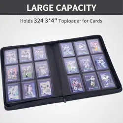 Toploader Binder Top Loader Binder for Cards Holds 324 Toploaders 9-Pocket C - Image 2