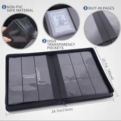 Toploader Binder Top Loader Binder for Cards Holds 324 Toploaders 9-Pocket C - Image 5