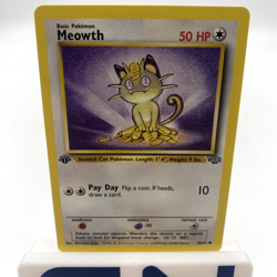 1st Edition Meowth 56/64 Common Jungle Pokemon Card - Image 2