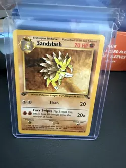 Pokemon TCG Sandslash Fossil 41 Regular 1st Edition Uncommon Card - Image 1