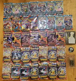 Pokemon Card Lot 36 Booster Packs sealed Destined Rivals Mega Journey Surging Sp - Image 1