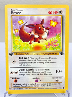 Eevee 51/64 Jungle Set 1st Edition WOTC Pokemon Card - Lightly Played - Image 1