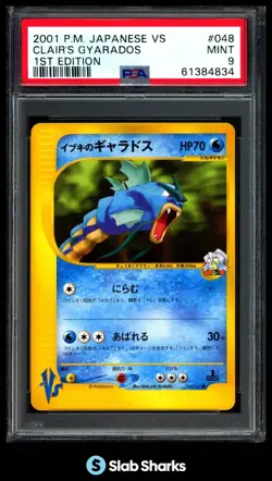 2001 POKEMON CARD VS 1ST EDITION #048/141 CLAIR'S GYARADOS PSA 9 - Image 1