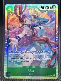 Uta (SR) OP13-023 One Piece Card Carrying On His Will English - Image 1