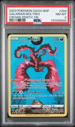 Pokemon TCG Galarian Moltres SWSH284 Black Star Promo Psa 8 - Image 1