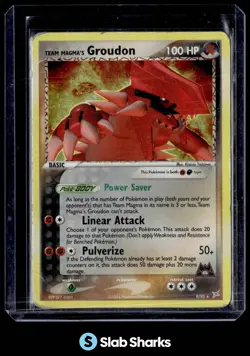 2004 POKEMON EX TEAM MAGMA VS AQUA #9/95 MAGMA'S GROUDON RARE HEAVILY PLAYED - Image 1
