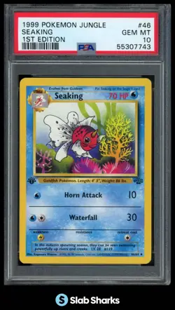 1999 POKEMON JUNGLE 1ST EDITION #46/64 SEAKING PSA 10 - Image 1