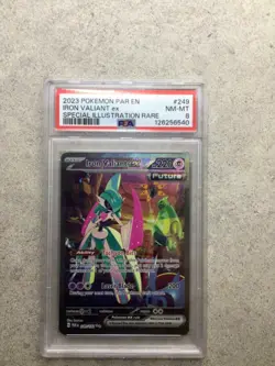 Pokemon Iron Valiant EX Paradox Rift Special Illustration Rare PSA 8 - Image 2