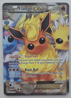 POKEMON TCG FLAREON EX (FULL ART) RC28/RC32 GENERATIONS RADIANT COLLECTION - Image 1