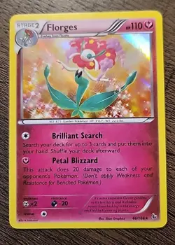 Pokemon TCG Florges 66/106- Flashfire Holo Rare LP/NM Condition 2014 - Image 1