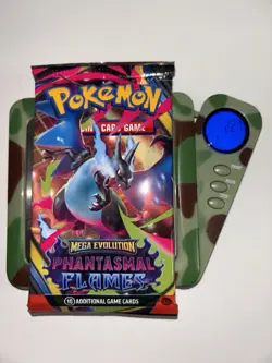 22.7g HEAVY Pokemon TCG: Mega Evo Phantasmal Flames Pack SEALED Charizard Art - Image 1