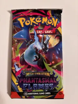 22.7g HEAVY Pokemon TCG: Mega Evo Phantasmal Flames Pack SEALED Charizard Art - Image 2