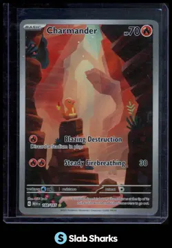 2023 POKEMON SCARLET & VIOLET 151 MEW EN #168/165 CHARMANDER ILLUSTRATION RARE - Image 1