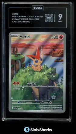 2025 POKEMON SV BLACK STAR PROMOS - SVP EN #208 VICTINI ILLUSTRATION RARE TAG 9 - Image 1