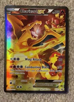Pokemon Charizard EX XY121 Ultra Rare Black Star Promo Full Art Holo Card MP-LP - Image 1
