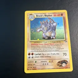 Brock's Rhydon 2/132 Gym Heroes Pokemon Card Holo Rare Swirl Lightly Played LP - Image 3