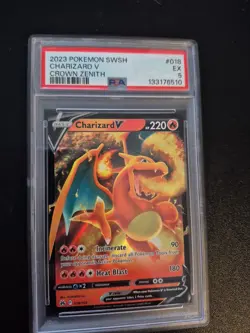 Pokemon TCG Charizard v Crown Zenith Holo Ultra Rare Card 018/159 - Image 1