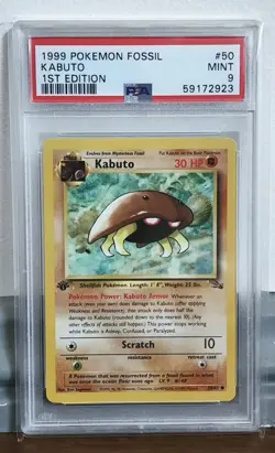 PSA 9 - 1st Edition Kabuto - 50/62 Fossil Set - Pokemon Card - Image 1