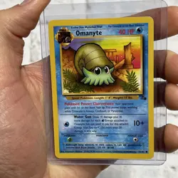 Pokemon Omanyte 52/62 Fossil Set Common NM/MT Never Played Card Vintage Vtg TCG - Image 1