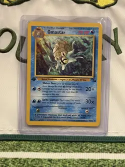 Pokemon TCG Omastar Fossil 1st Edition Uncommon Card 40/62 - Image 1