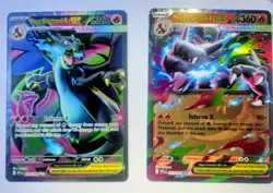 Mega Charizard x EX 109/094 and EX 013/094 Phantasmal Flames NM 2 Card Lot ME02 - Image 1