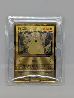 Pokemon Celebrations Gold Metal Charizard & Pikachu cards in original packaging - Image 2